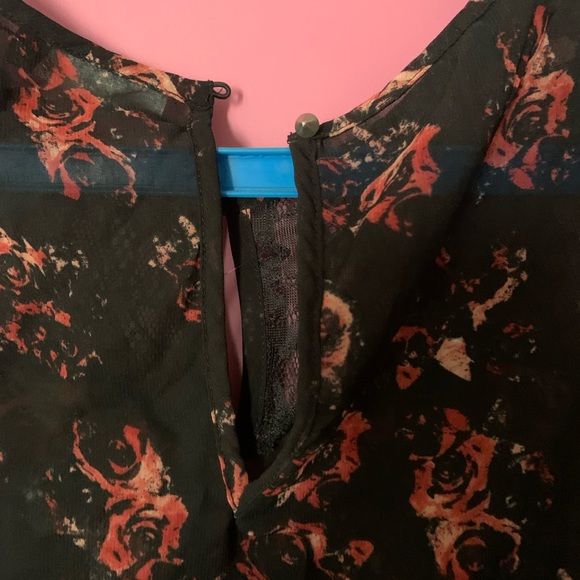 ONLY sleeveless top Red and Black Top Size 36 - Picture 4 of 6